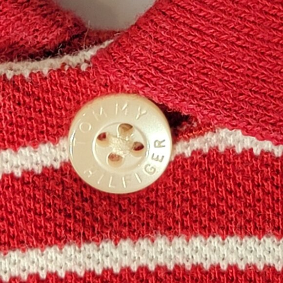 Tommy Hilfiger Buzz Off Mens Polo Shirt Insect Repellent Red White Striped L - Picture 5 of 11